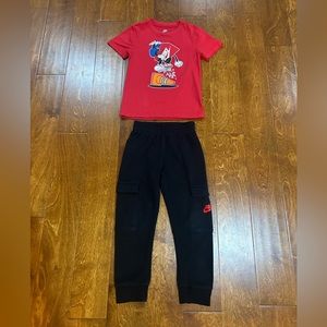 Nike tee and sweatpants set